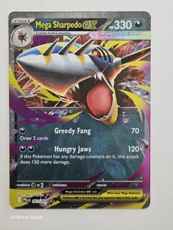 Pokemon Mega Sharpedo ex 061/094 Phantasmal Flames Double Rare - Image 1