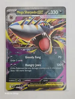 Pokemon Mega Sharpedo ex 061/094 Phantasmal Flames Double Rare - Image 3