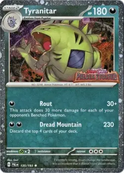 Tyranitar (Paldea Evolved Stamp) 135/193 Pokemon Paldea Evolved NM - Image 1