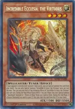 * INCREDIBLE ECCLESIA, THE VIRTUOUS * PRISMATIC SECRET RARE MP22-EN188 YUGIOH! - Image 1