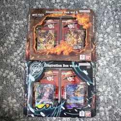One Piece Card Game Illustration Box volume 5 and volume 6 boxes. - Image 1