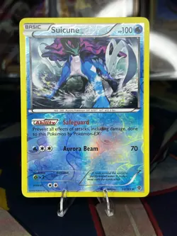 Pokemon Suicune 20/101 Plasma Blast Rare Basic Reverse Holo 100 HP Ability Card - Image 1