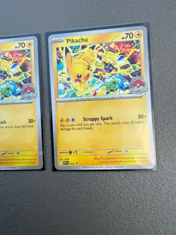 Lot Of 3 Pikachu Promo 2025 World Championships SVP EN 225 Pokemon Card Worlds - Image 4