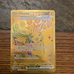 Pokemon Pikachu TCG Prismatic Evolutions EX Gold Card 179/131 - Image 1