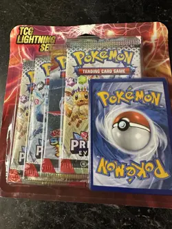 Pokemon TCG Lightning Set 4 Packs + 1 Bonus Card! Brand New/Sealed! - Image 1