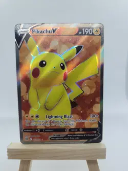 Pokemon Pikachu V SWSH063 Promo Holo Sword & Shield TCG Card - Image 1