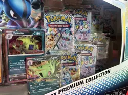 Pokemon Prismatic Evolutions Scarlet Violet Lucario Tyrantitar Sam’s Club NEW - Image 3