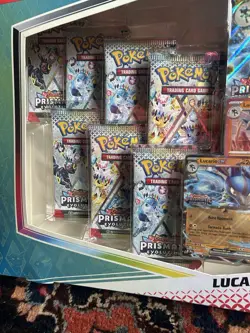 Pokemon Prismatic Evolutions Scarlet Violet Lucario Tyrantitar Sam’s Club NEW - Image 4