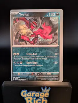Black Dot Misalignment - Yveltal Rev Holo 118/182 NM Pokemon TCG Misprint Error - Image 1