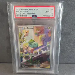 Pokemon Bulbasaur Sv07 Stellar Crown 143/142 Illustration Rare Holo PSA 10 - Image 1