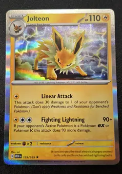 Pokemon TCG - Jolteon Rare SV: Scarlet & Violet 151 135/165 NM - Image 1