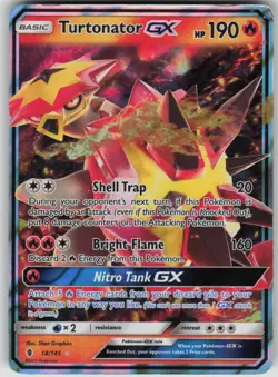 Pokemon TCG Turtonator GX Ultra Rare SM - Guardians Rising 18/145 - Image 1