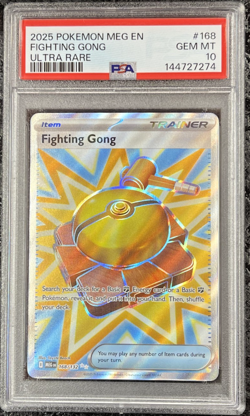 2025 POKEMON MEG EN FIGHTING GONG ULTRA RARE #168 💎 PSA 10 - Image 1