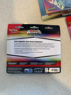 Pokemon TCG Prismatic Evolutions Sticker Collection Blister Set of 3 Boosters - Image 2