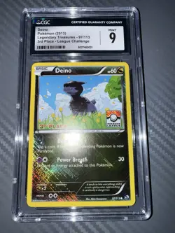 Deino 2013 Legendary Treasures 3rd League Champion Pokemon TCG CGC 9 Mint - Image 1