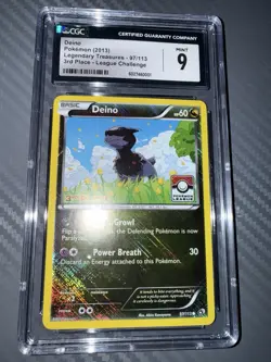 Deino 2013 Legendary Treasures 3rd League Champion Pokemon TCG CGC 9 Mint - Image 4