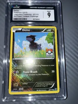Deino 2013 Legendary Treasures 3rd League Champion Pokemon TCG CGC 9 Mint - Image 5