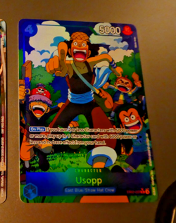 ONE PIECE ENGLISH CARD HOLO GAME CARTE Usopp Alt Art EB02-022 EN JCC MINT - Image 1