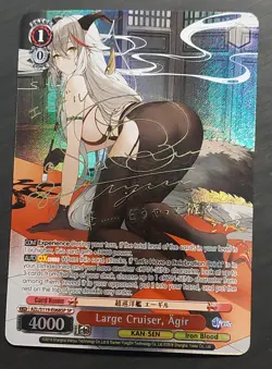 Weiss Schwarz Azur Lane Vol. 2 English Signed Large Cruiser Agir AZL/S119-E068SP - Image 1