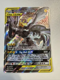 Pokemon TCG Pikachu & Zekrom GX Black Star Promo Card SM168 - Image 1