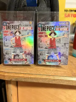 One Piece Monkey D Luffy College Basketball US Voyage Limited Edition (2 cards) - Image 1