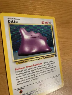 Ditto 3/62 Unlimited Fossil Holo Pokemon Card MP - Image 2