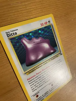 Ditto 3/62 Unlimited Fossil Holo Pokemon Card MP - Image 3