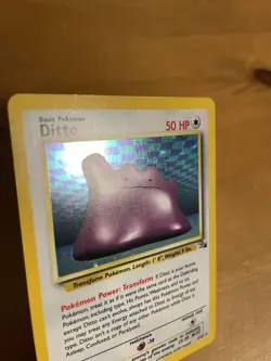 Ditto 3/62 Unlimited Fossil Holo Pokemon Card MP - Image 4