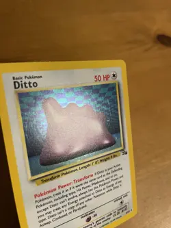 Ditto 3/62 Unlimited Fossil Holo Pokemon Card MP - Image 5