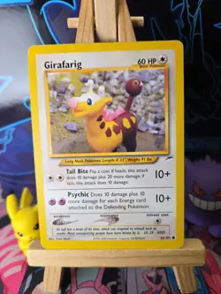 Girafarig 66/105 Neo Destiny WOTC Vintage Card Yuka Morii - Image 1