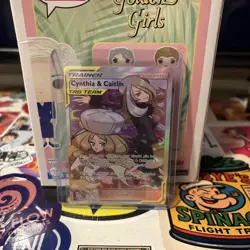 Cynthia & Caitlin Full Art Holo Card 228/236 Cosmic Eclipse NM-M Condition - Image 1