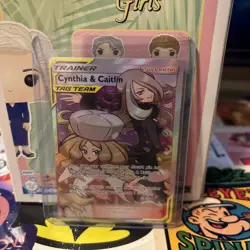Cynthia & Caitlin Full Art Holo Card 228/236 Cosmic Eclipse NM-M Condition - Image 3