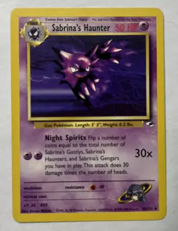 Sabrina's Haunter 58/132 Gym Heroes Series TCG Pokemon Card 2000 NM - Image 1
