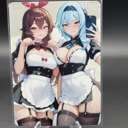 Amber/Eula Genshin Impact Anime Waifu Card Doujin ACG Goddess - Image 2