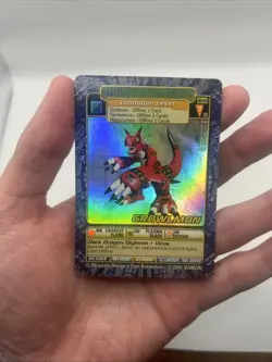 BO-164 S Growlmon Digimon 2001 Bandai TCG Holo Foil Card LP - Image 3