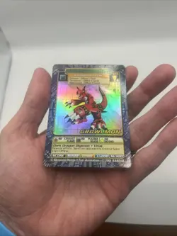BO-164 S Growlmon Digimon 2001 Bandai TCG Holo Foil Card LP - Image 4