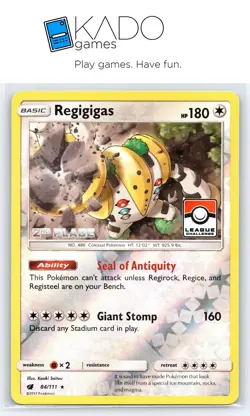 League & Championship Cards #084/111 Regigigas 2ND PLACE - Image 1