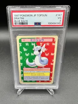 1997 POKEMON CARD TOPSUN DRATINI BLUE BACK PSA 3 - Image 1
