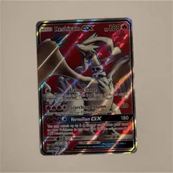 Pokemon Reshiram GX 65/70 Dragon Majesty Ultra Rare Full Art Holo Card English - Image 1