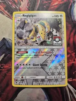 Pokemon Card Regigigas 84/111 League Challenge 4th Place Prize Card NM - Image 1