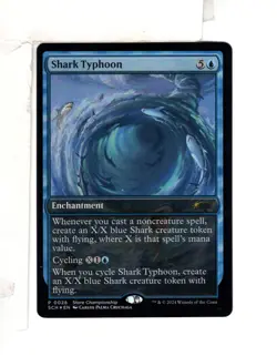 MTG SkeenAB Shark Typhoon GAMEDAY PROMO FOIL from Ikoria. NM. - Image 1