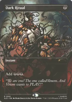 MTG Dark Ritual (2001) *Non-Foil* Full Color Secret Lair: Venom MT/NM Free Ship - Image 1