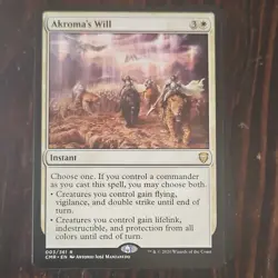 Wizards of the Coast Akroma's Will Commander Legends Rare White Instant Regular - Image 1