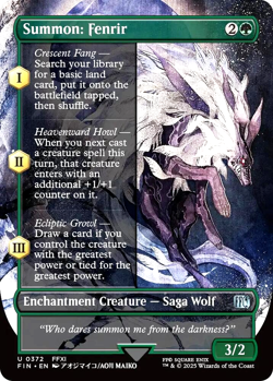 MTG Summon: Fenrir 372 Foil Borderless Final Fantasy - Image 1
