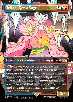 MTG Tellah, Great Sage 349 Rare Foil Borderless Final Fantasy - Image 1