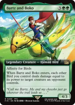 MTG Bartz and Boko 469 Rare Extended Art Final Fantasy - Image 1