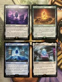 Water Wind Darkness Earth Crystal Lot of 4 (Regular) Final Fantasy English - NM - Image 1