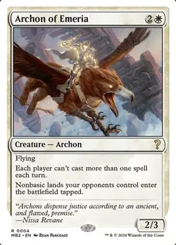 Archon of Emeria 1x MtG Mystery Booster 2 White Border MB2 SP/NM - Image 1