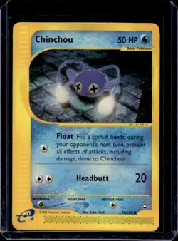 2003 Pokemon Aquapolis Chinchou #70/147 - Image 1