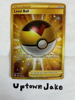 Level Ball 181/163 Gold Secret Rare – Battle Styles Pokemon Trainer Item - Image 1